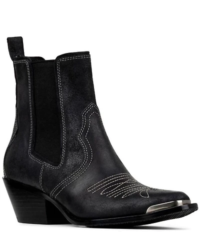 Donald Pliner Tayden Reverse Suede Double Gore Western Booties