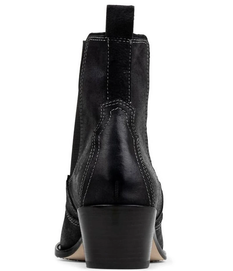 Donald Pliner Tayden Reverse Suede Double Gore Western Booties