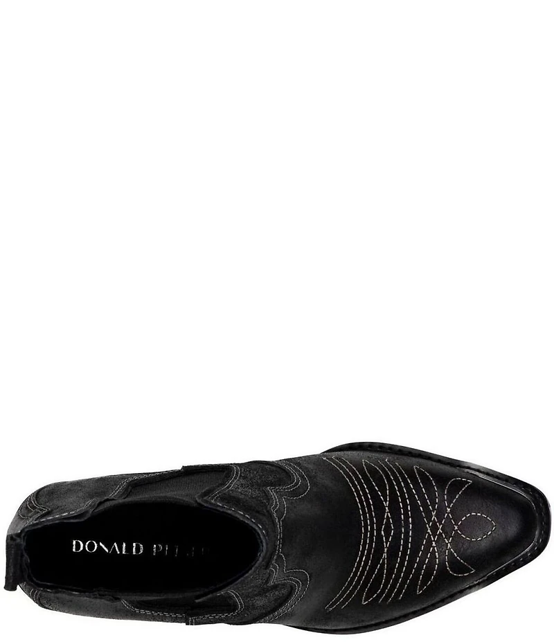 Donald Pliner Tayden Reverse Suede Double Gore Western Booties