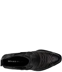 Donald Pliner Tayden Reverse Suede Double Gore Western Booties