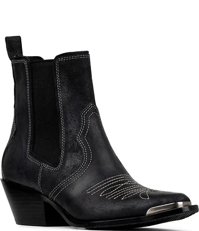 Donald Pliner Tayden Reverse Suede Double Gore Western Booties