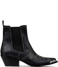 Donald Pliner Tayden Reverse Suede Double Gore Western Booties