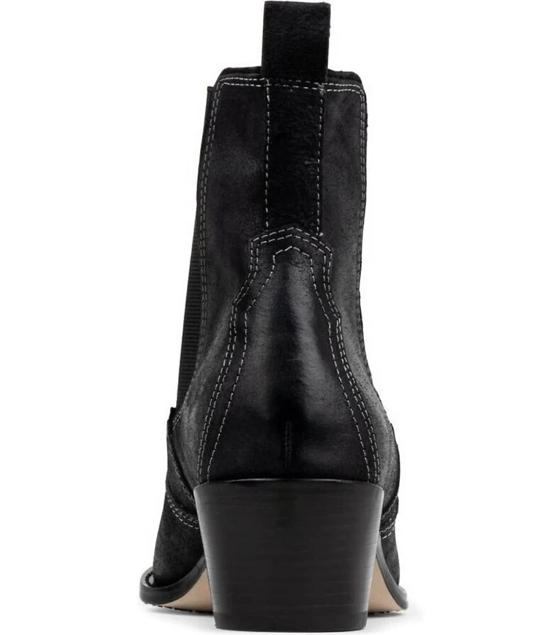 Donald Pliner Tayden Reverse Suede Double Gore Western Booties