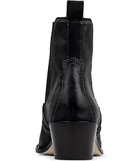 Donald Pliner Tayden Reverse Suede Double Gore Western Booties