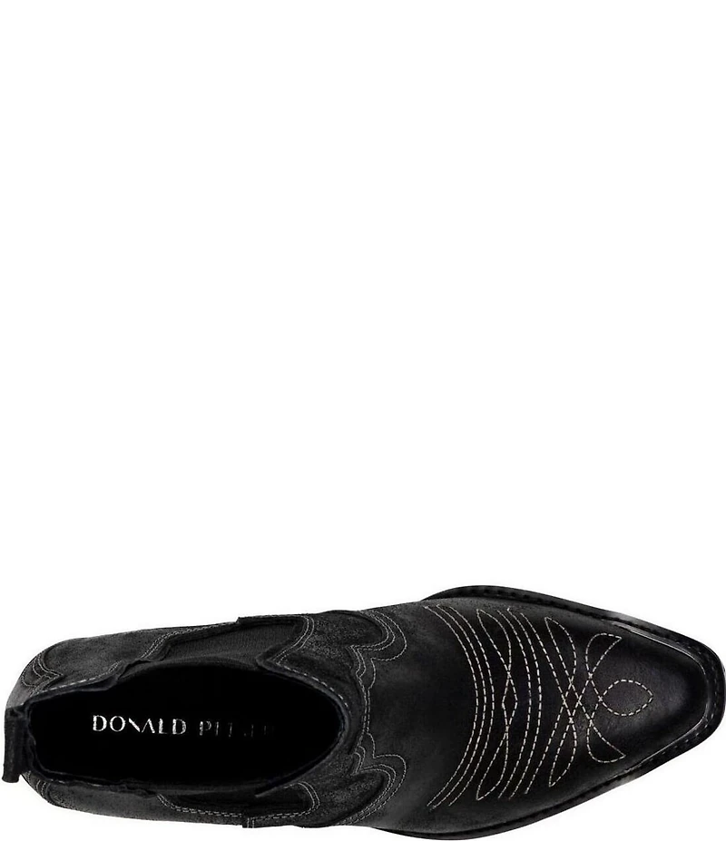 Donald Pliner Tayden Reverse Suede Double Gore Western Booties