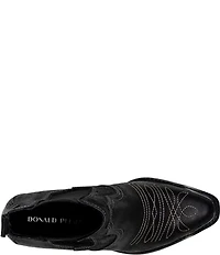 Donald Pliner Tayden Reverse Suede Double Gore Western Booties