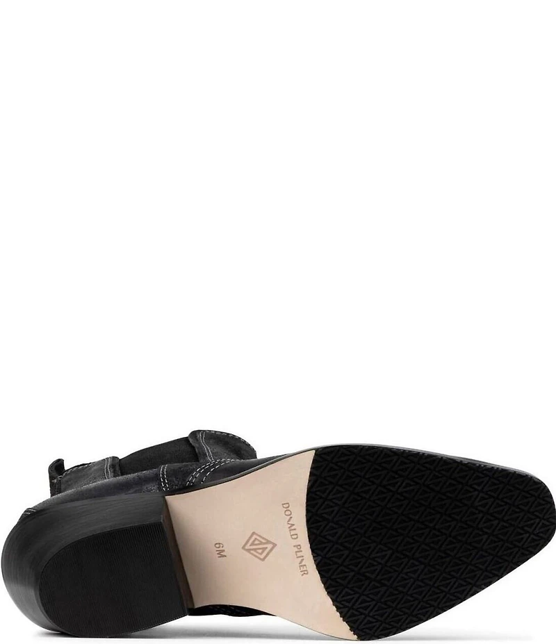 Donald Pliner Tayden Reverse Suede Double Gore Western Booties