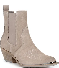 Donald Pliner Tayden Western Suede Block Heel Booties