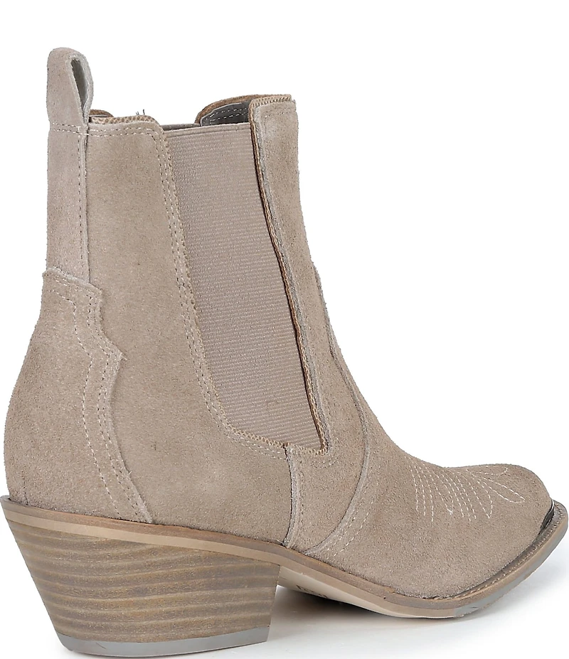 Donald Pliner Tayden Western Suede Block Heel Booties