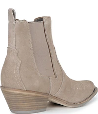 Donald Pliner Tayden Western Suede Block Heel Booties