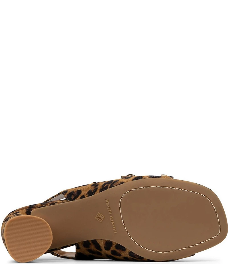 Donald Pliner Vasta Leopard Print Suede Dress Sandals