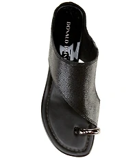Donald Pliner Vesna Asymmetrical Leather Toe Ring Wedge Sandals