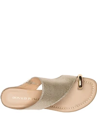 Donald Pliner Vesna Asymmetrical Leather Toe Ring Wedge Sandals