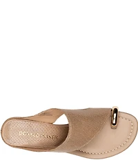 Donald Pliner Vesna Iridescent Snake Print Toe Ring Wedge Sandals