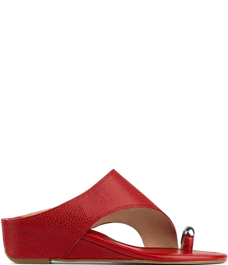 Donald Pliner Vesna Leather Toe Ring Wedge Sandals