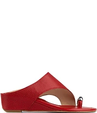 Donald Pliner Vesna Leather Toe Ring Wedge Sandals