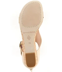 Donald Pliner Virgina Metallic Leather Gladiator Wedge Sandals