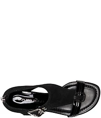 Donald Pliner Virgina Patent Leather T-Strap Wedge Sandals