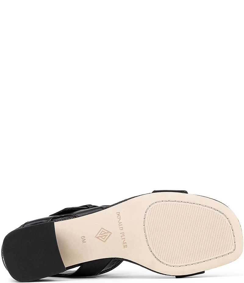 Donald Pliner Vixi Leather Crocodile Print Accented Sandals