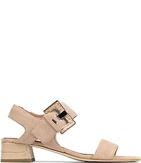Donald Pliner Vixi Suede Croco Heel Sandals