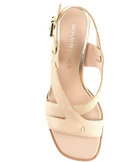 Donald Pliner Vlorais Snake Embossed Leather Strappy Asymmetrical Sandals