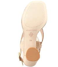 Donald Pliner Vlorais Snake Embossed Leather Strappy Asymmetrical Sandals