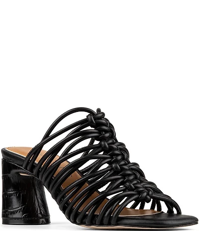 Donald Pliner Vyta Tubular Leather Dress Slide Sandals
