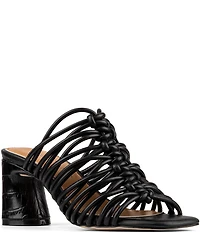 Donald Pliner Vyta Tubular Leather Dress Slide Sandals