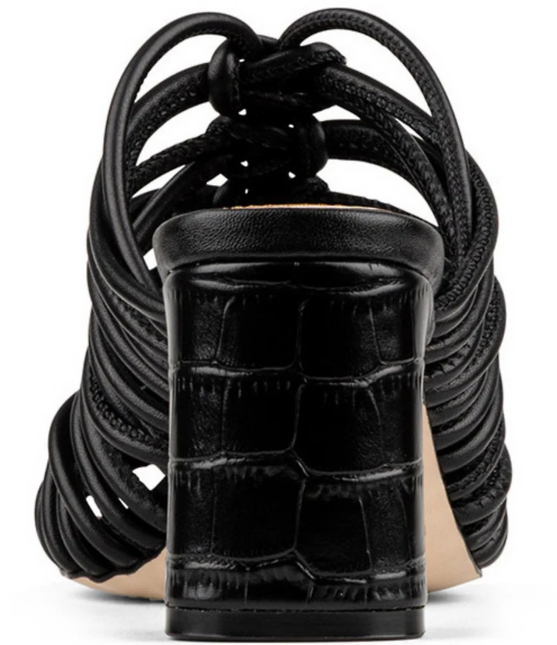 Donald Pliner Vyta Tubular Leather Dress Slide Sandals