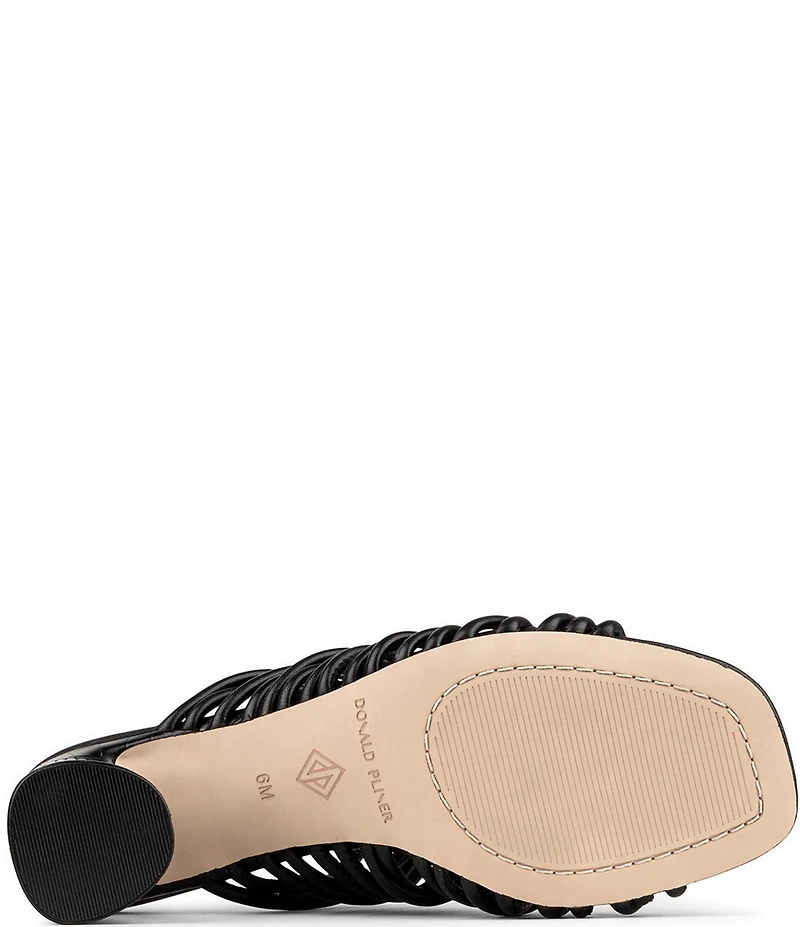 Donald Pliner Vyta Tubular Leather Dress Slide Sandals