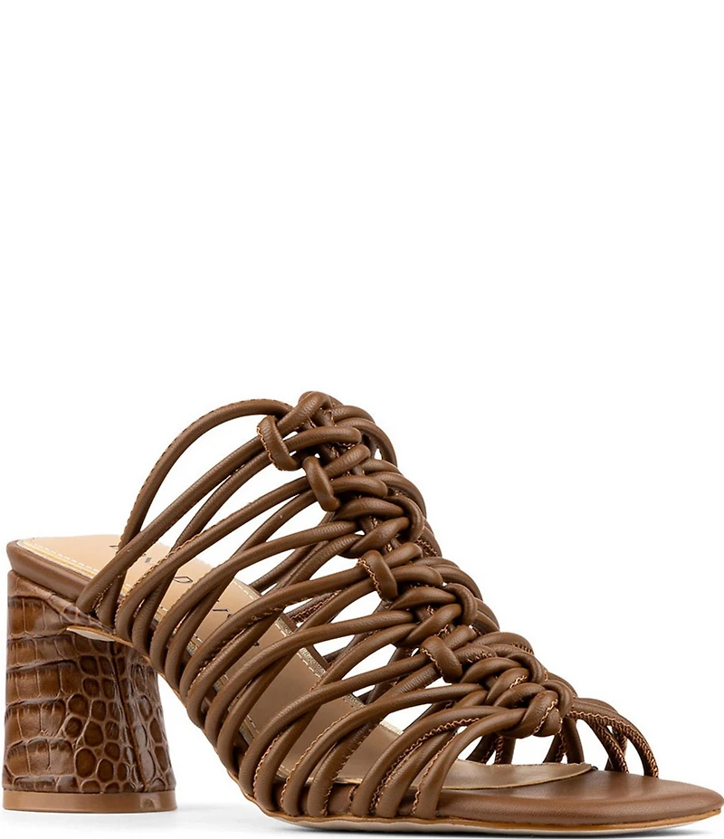 Donald Pliner Vyta Tubular Leather Dress Slide Sandals