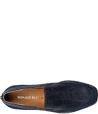 Donald Pliner Wallis Embossed Suede Platform Wedge Loafers