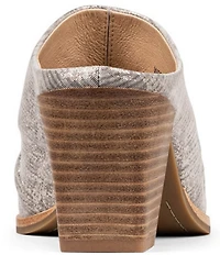 Donald Pliner Westan Distressed Metallic Leather Crystal Cap Toe Western Mules