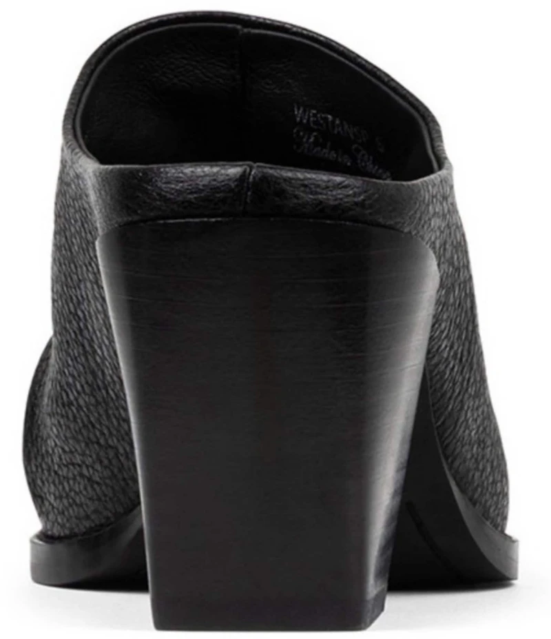 Donald Pliner Westan Leather Crystal Cap Toe Western Mules