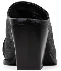Donald Pliner Westan Leather Crystal Cap Toe Western Mules
