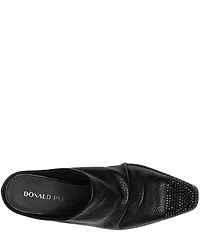 Donald Pliner Westan Leather Crystal Cap Toe Western Mules
