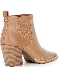 Donald Pliner Wili Leather Western Block Heel Booties