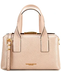 Donna Karan Amagansett Snake Print Handle Satchel Bag