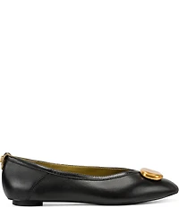 Donna Karan Aricela Leather Ornament Ballet Flats