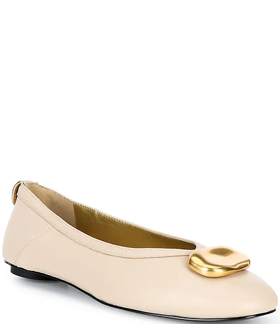 Donna Karan Aricela Leather Ornament Ballet Flats