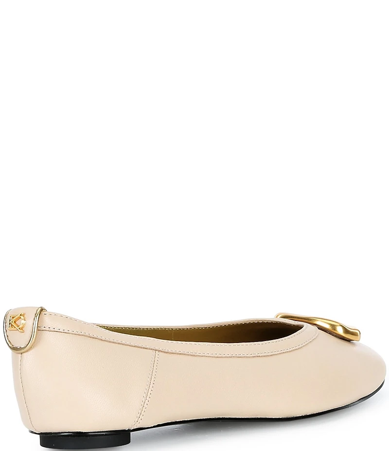 Donna Karan Aricela Leather Ornament Ballet Flats