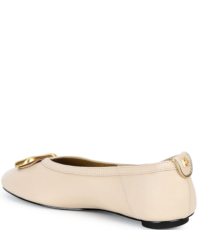 Donna Karan Aricela Leather Ornament Ballet Flats