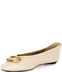Donna Karan Aricela Leather Ornament Ballet Flats