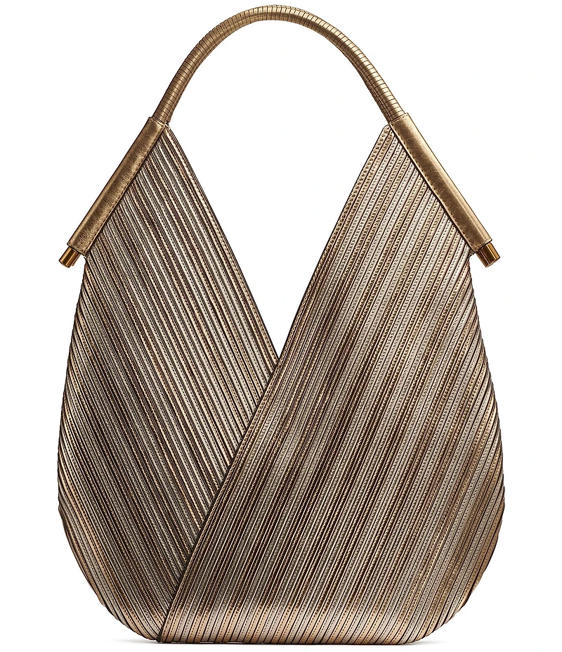 Donna Karan Baldwin Large Metallic Stripe Shoulder Bag