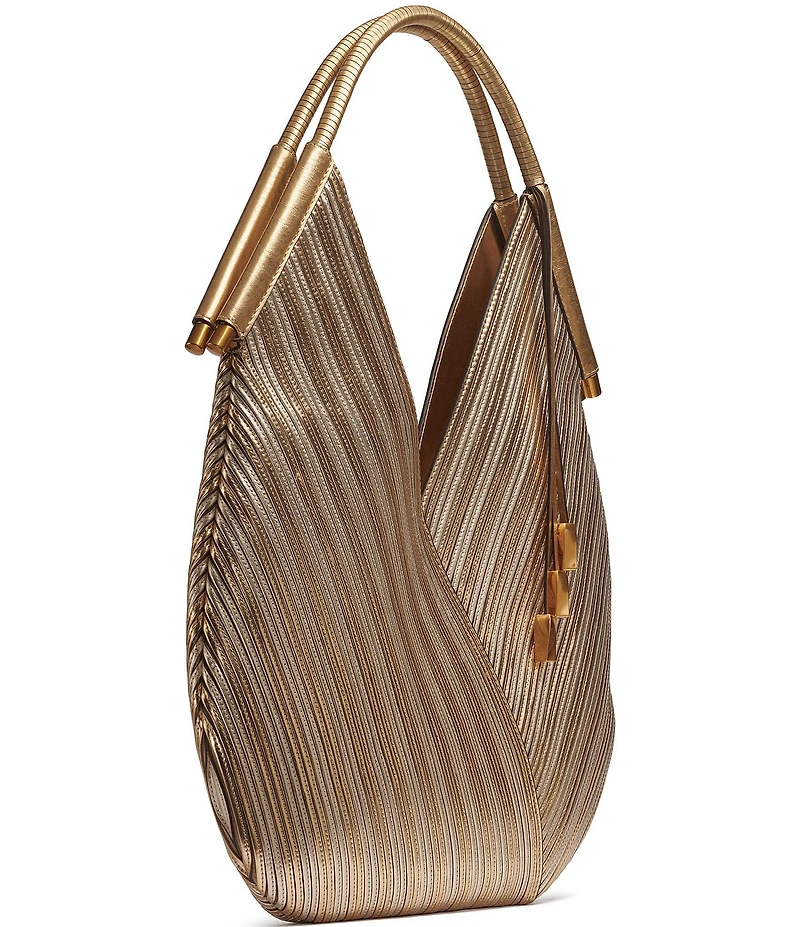 Donna Karan Baldwin Large Metallic Stripe Shoulder Bag