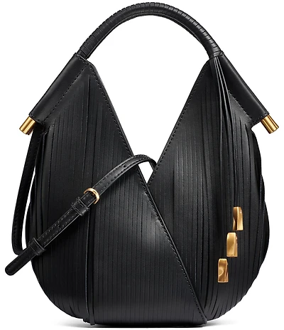 Donna Karan Baldwin Micro Fringe Laser Cut Leather Shoulder Bag