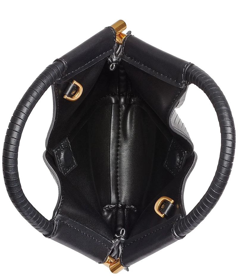 Donna Karan Baldwin Micro Fringe Laser Cut Leather Shoulder Bag