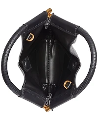 Donna Karan Baldwin Micro Fringe Laser Cut Leather Shoulder Bag