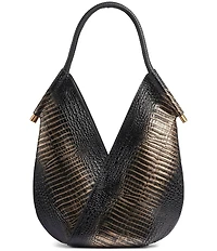 Donna Karan Baldwin Metallic Ombre Crocodile Embossed Shoulder Bag