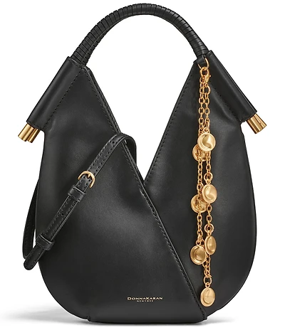 Donna Karan Baldwin Micro Gold Charm Detail Crossbody Shoulder Bag